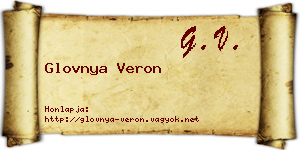 Glovnya Veron névjegykártya